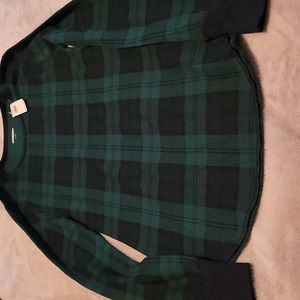 Long sleeve flannel Blue and Green